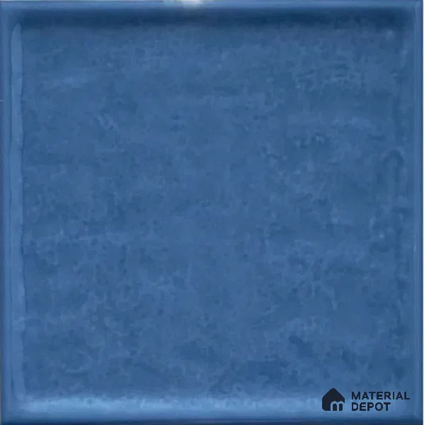 TL 00009 E 6x6 inches Teal Blue Uneven Glossy Finish Tile (Sample)