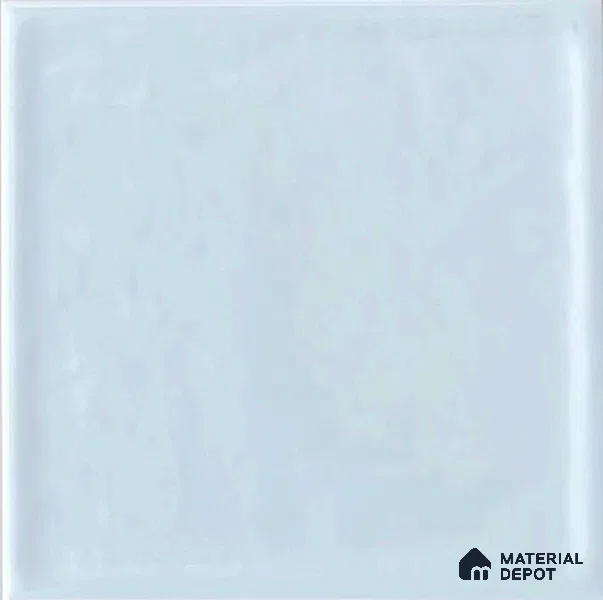TL 00009 A 6x6 inches White Uneven Glossy Finish Tile (Sample)