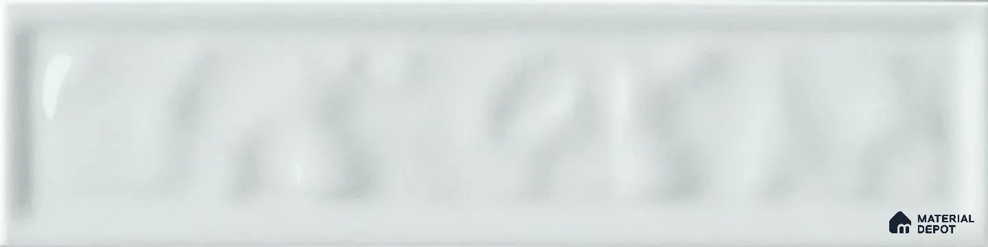 TL 00049 A 3x12 inches White Uneven Glossy Finish Tile (Sample)