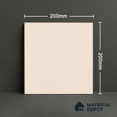 Subway Floor & Wall Tile TL 06041 Atlas Plain 200 x 200 mm Vitrified Matte Finish - 9 mm | Ideal For Bathroom, Kitchen | 2 mm Spacer is Mandatory | Please Expect a Slight Variation of Pattern (Sample)