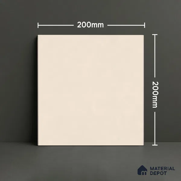 Subway Floor & Wall Tile TL 06041 Atlas Plain 200 x 200 mm Vitrified Matte Finish - 9 mm | Ideal For Bathroom, Kitchen | 2 mm Spacer is Mandatory | Please Expect a Slight Variation of Pattern (Sample)