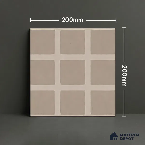 Moroccan Floor & Wall Tile TL 06044 B Doric Dusty Decor 200 x 200 mm Vitrified Matte Finish - 9 mm | Ideal For Living Room, Bathroom, Kitchen | 2 mm Spacer is Mandatory | Please Expect a Slight Variation of Pattern