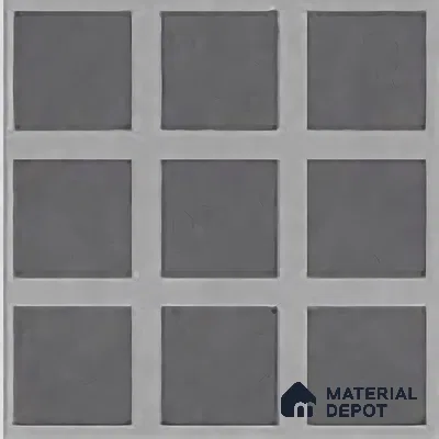 Moroccan Floor & Wall Tile TL 06045 B Doric Grey Decor 200 x 200 mm Vitrified Matte Finish - 9 mm | Ideal For Living Room, Bathroom, Kitchen | 2 mm Spacer is Mandatory | Please Expect a Slight Variation of Pattern (Sample)