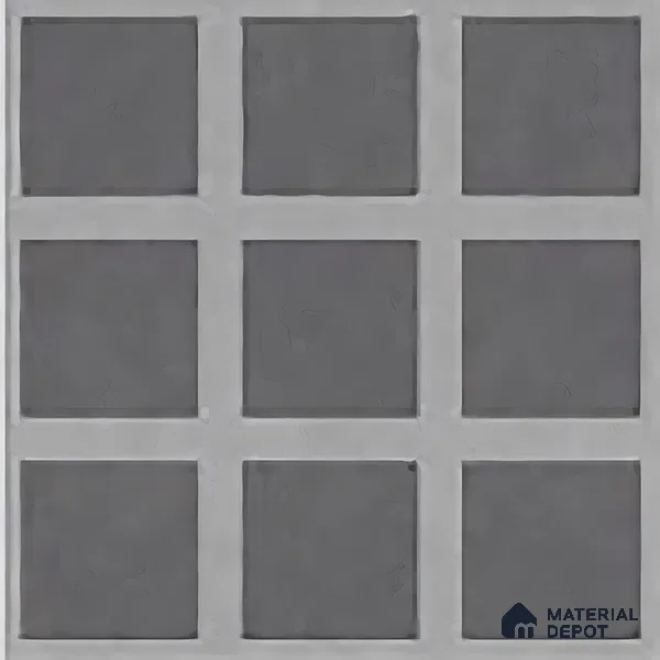 Moroccan Floor & Wall Tile TL 06045 B Doric Grey Decor 200 x 200 mm Vitrified Matte Finish - 9 mm | Ideal For Living Room, Bathroom, Kitchen | 2 mm Spacer is Mandatory | Please Expect a Slight Variation of Pattern (Sample)