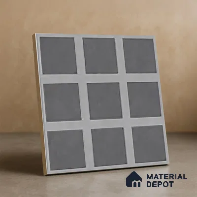 Moroccan Floor & Wall Tile TL 06045 B Doric Grey Decor 200 x 200 mm Vitrified Matte Finish - 9 mm | Ideal For Living Room, Bathroom, Kitchen | 2 mm Spacer is Mandatory | Please Expect a Slight Variation of Pattern (Sample)