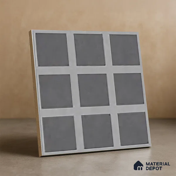 Moroccan Floor & Wall Tile TL 06045 B Doric Grey Decor 200 x 200 mm Vitrified Matte Finish - 9 mm | Ideal For Living Room, Bathroom, Kitchen | 2 mm Spacer is Mandatory | Please Expect a Slight Variation of Pattern (Sample)
