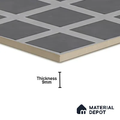Moroccan Floor & Wall Tile TL 06045 B Doric Grey Decor 200 x 200 mm Vitrified Matte Finish - 9 mm | Ideal For Living Room, Bathroom, Kitchen | 2 mm Spacer is Mandatory | Please Expect a Slight Variation of Pattern (Sample)