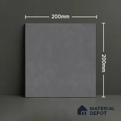 Subway Floor & Wall Tile TL 06045 Doric Grey Plain 200 x 200 mm Vitrified Matte Finish - 9 mm | Ideal For Bathroom, Kitchen | 2 mm Spacer is Mandatory | Please Expect a Slight Variation of Pattern