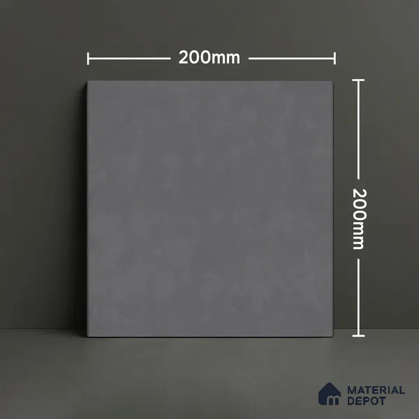 Subway Floor & Wall Tile TL 06045 Doric Grey Plain 200 x 200 mm Vitrified Matte Finish - 9 mm | Ideal For Bathroom, Kitchen | 2 mm Spacer is Mandatory | Please Expect a Slight Variation of Pattern