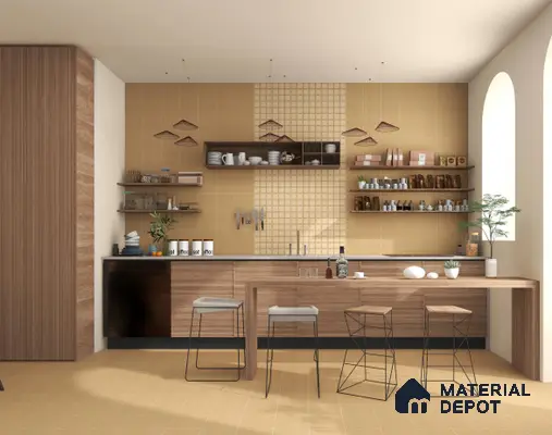 Subway Floor & Wall Tile TL 06046 Doric Melon Plain 200 x 200 mm Vitrified Matte Finish - 9 mm | Ideal For Bathroom, Kitchen | 2 mm Spacer is Mandatory | Please Expect a Slight Variation of Pattern