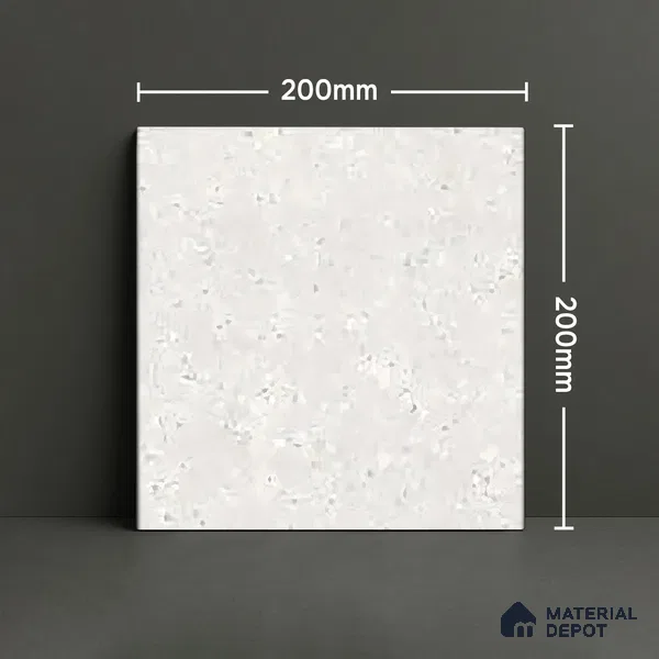 Subway Floor & Wall Tile TL 06061 Omega Plain 200 x 200 mm Vitrified Matte Finish - 9 mm | Ideal For Bathroom, Kitchen | 2 mm Spacer is Mandatory | Please Expect a Slight Variation of Pattern (Sample)