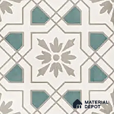 Moroccan Floor & Wall Tile TL 06067 B Tessera Decor 200 x 200 mm Vitrified Matte Finish - 9 mm | Ideal For Living Room, Bathroom, Kitchen | 2 mm Spacer is Mandatory | Please Expect a Slight Variation of Pattern (Sample)