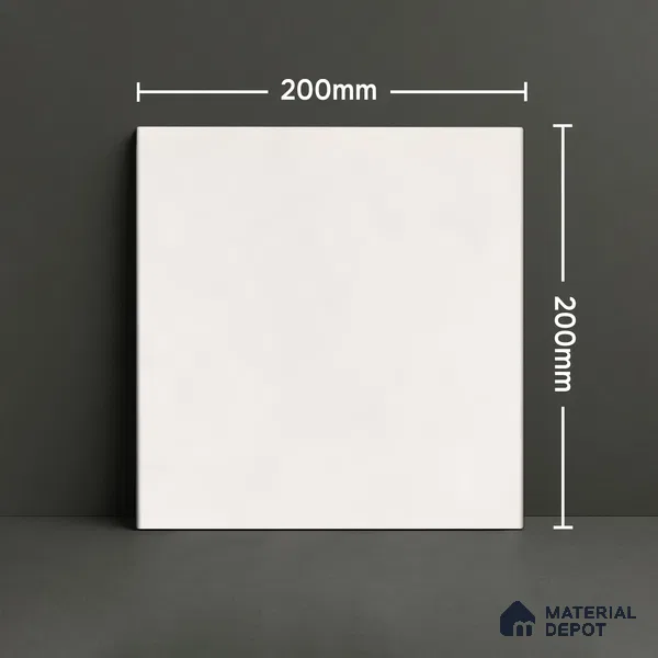 Subway Floor & Wall Tile TL 06067 Tessera Plain 200 x 200 mm Vitrified Matte Finish - 9 mm | Ideal For Bathroom, Kitchen | 2 mm Spacer is Mandatory | Please Expect a Slight Variation of Pattern (Sample)