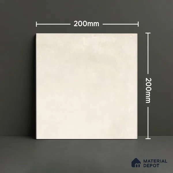 Subway Floor & Wall Tile TL 06070 Vector Plain 200 x 200 mm Vitrified Matte Finish - 9 mm | Ideal For Bathroom, Kitchen | 2 mm Spacer is Mandatory | Please Expect a Slight Variation of Pattern (Sample)