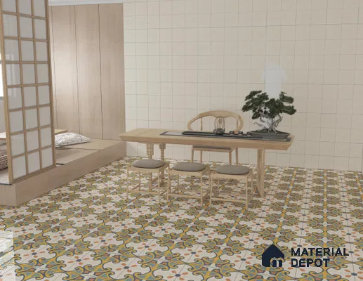 Subway Floor & Wall Tile TL 06072 Zeppole Plain 200 x 200 mm Vitrified Matte Finish - 9 mm | Ideal For Bathroom, Kitchen | 2 mm Spacer is Mandatory | Please Expect a Slight Variation of Pattern