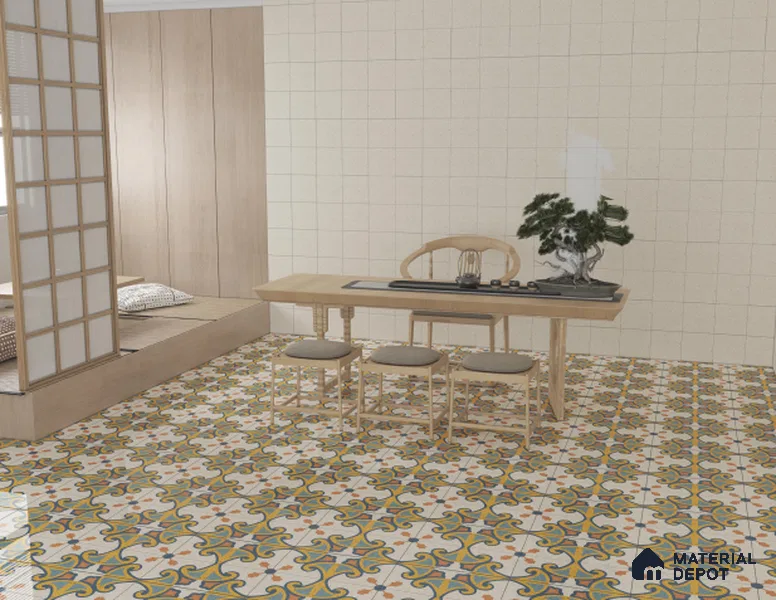 Subway Floor & Wall Tile TL 06072 Zeppole Plain 200 x 200 mm Vitrified Matte Finish - 9 mm | Ideal For Bathroom, Kitchen | 2 mm Spacer is Mandatory | Please Expect a Slight Variation of Pattern