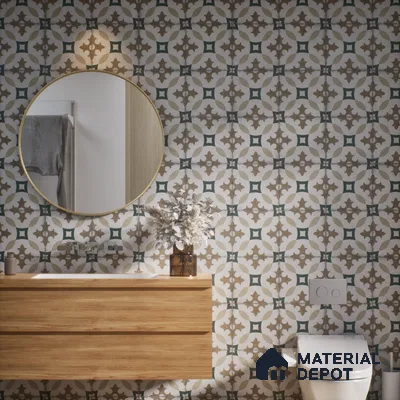 Subway Moroccan Wall & Floor Tile TL 05240 B Alpana Silvia Centros 8 x 8 inch Vitrified Matte Finish - 8 mm | Suitable for Accent / Feature Walls, Bathroom, Kitchen Wall & Backsplashes | Please Expect a Slight Variation of Pattern (Sample)