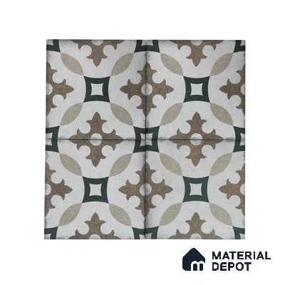 Subway Moroccan Wall & Floor Tile TL 05240 B Alpana Silvia Centros 8 x 8 inch Vitrified Matte Finish - 8 mm | Suitable for Accent / Feature Walls, Bathroom, Kitchen Wall & Backsplashes | Please Expect a Slight Variation of Pattern (Sample)