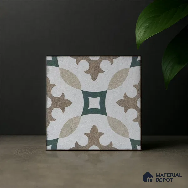 Subway Moroccan Wall & Floor Tile TL 05240 B Alpana Silvia Centros 8 x 8 inch Vitrified Matte Finish - 8 mm | Suitable for Accent / Feature Walls, Bathroom, Kitchen Wall & Backsplashes | Please Expect a Slight Variation of Pattern (Sample)