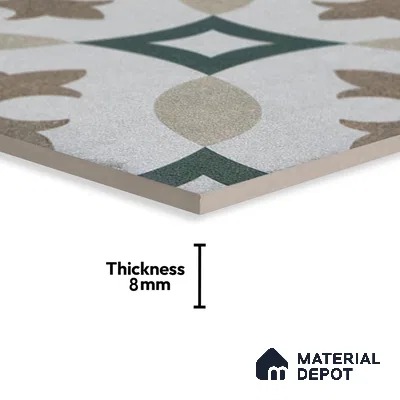 Subway Moroccan Wall & Floor Tile TL 05240 B Alpana Silvia Centros 8 x 8 inch Vitrified Matte Finish - 8 mm | Suitable for Accent / Feature Walls, Bathroom, Kitchen Wall & Backsplashes | Please Expect a Slight Variation of Pattern (Sample)