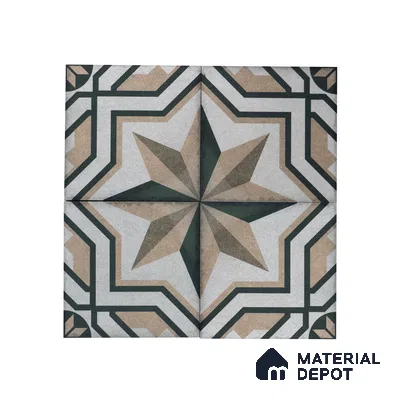 Subway Moroccan Wall & Floor Tile TL 05240 Alpana Silvia Carte 8 x 8 inch Vitrified Matte Finish - 8 mm | Suitable for Accent / Feature Walls, Bathroom, Kitchen Wall & Backsplashes | Please Expect a Slight Variation of Pattern (Sample)