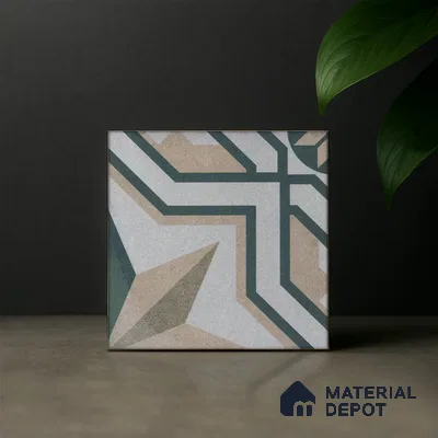 Subway Moroccan Wall & Floor Tile TL 05240 Alpana Silvia Carte 8 x 8 inch Vitrified Matte Finish - 8 mm | Suitable for Accent / Feature Walls, Bathroom, Kitchen Wall & Backsplashes | Please Expect a Slight Variation of Pattern (Sample)