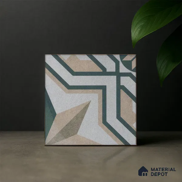 Subway Moroccan Wall & Floor Tile TL 05240 Alpana Silvia Carte 8 x 8 inch Vitrified Matte Finish - 8 mm | Suitable for Accent / Feature Walls, Bathroom, Kitchen Wall & Backsplashes | Please Expect a Slight Variation of Pattern (Sample)