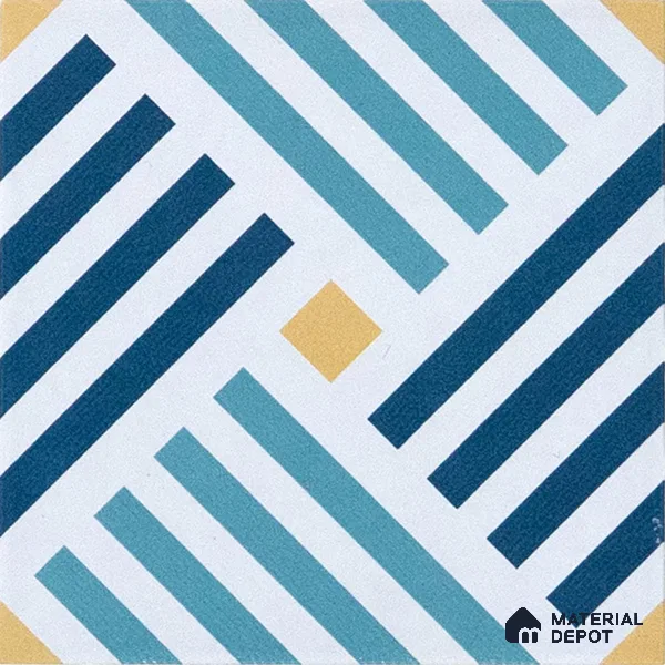 Subway Moroccan Wall & Floor Tile TL 05268 Angular Aegis 8 x 8 inch Vitrified Matte Finish - 8 mm | Suitable for Accent / Feature Walls, Bathroom, Kitchen Wall & Backsplashes | Please Expect a Slight Variation of Pattern