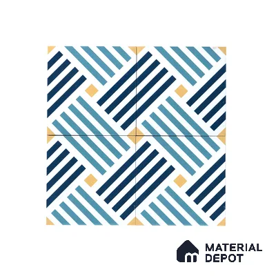 Subway Moroccan Wall & Floor Tile TL 05268 Angular Aegis 8 x 8 inch Vitrified Matte Finish - 8 mm | Suitable for Accent / Feature Walls, Bathroom, Kitchen Wall & Backsplashes | Please Expect a Slight Variation of Pattern