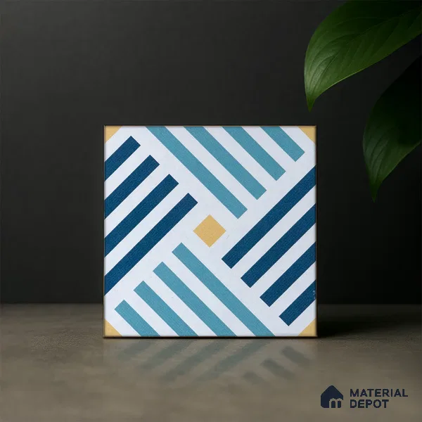 Subway Moroccan Wall & Floor Tile TL 05268 Angular Aegis 8 x 8 inch Vitrified Matte Finish - 8 mm | Suitable for Accent / Feature Walls, Bathroom, Kitchen Wall & Backsplashes | Please Expect a Slight Variation of Pattern