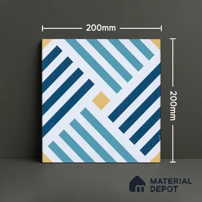 Subway Moroccan Wall & Floor Tile TL 05268 Angular Aegis 8 x 8 inch Vitrified Matte Finish - 8 mm | Suitable for Accent / Feature Walls, Bathroom, Kitchen Wall & Backsplashes | Please Expect a Slight Variation of Pattern