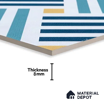 Subway Moroccan Wall & Floor Tile TL 05268 Angular Aegis 8 x 8 inch Vitrified Matte Finish - 8 mm | Suitable for Accent / Feature Walls, Bathroom, Kitchen Wall & Backsplashes | Please Expect a Slight Variation of Pattern