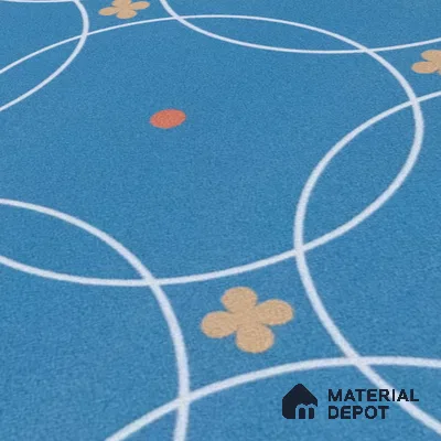 Subway Moroccan Wall & Floor Tile TL 05266 Blue Blossoms 8 x 8 inch Vitrified Matte Finish - 8 mm | Suitable for Accent / Feature Walls, Bathroom, Kitchen Wall & Backsplashes | Please Expect a Slight Variation of Pattern