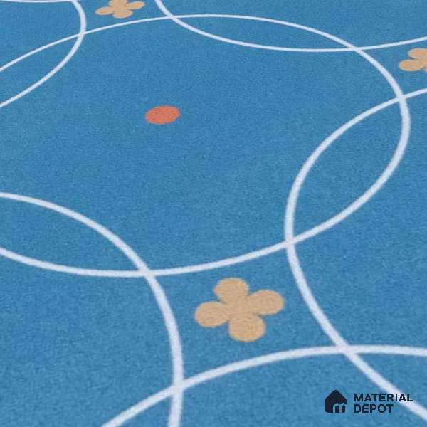 Subway Moroccan Wall & Floor Tile TL 05266 Blue Blossoms 8 x 8 inch Vitrified Matte Finish - 8 mm | Suitable for Accent / Feature Walls, Bathroom, Kitchen Wall & Backsplashes | Please Expect a Slight Variation of Pattern