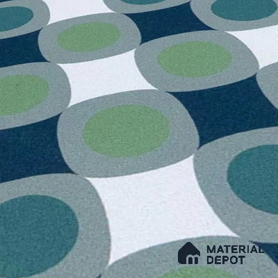 Subway Moroccan Wall & Floor Tile TL 05267 Circular Ferns 8 x 8 inch Vitrified Matte Finish - 8 mm | Suitable for Accent / Feature Walls, Bathroom, Kitchen Wall & Backsplashes | Please Expect a Slight Variation of Pattern (Sample)