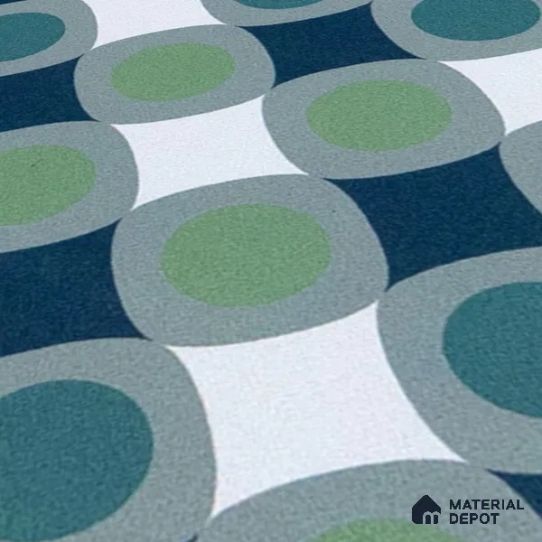 Subway Moroccan Wall & Floor Tile TL 05267 Circular Ferns 8 x 8 inch Vitrified Matte Finish - 8 mm | Suitable for Accent / Feature Walls, Bathroom, Kitchen Wall & Backsplashes | Please Expect a Slight Variation of Pattern (Sample)