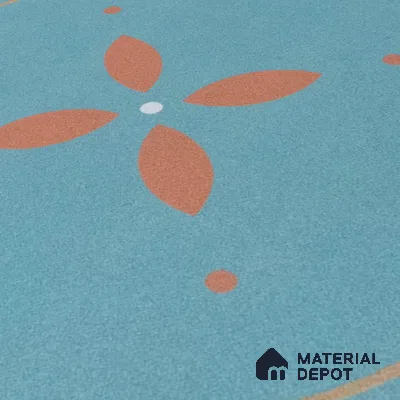 Subway Moroccan Wall & Floor Tile TL 05264 Cobalt Bloom 8 x 8 inch Vitrified Matte Finish - 8 mm | Suitable for Accent / Feature Walls, Bathroom, Kitchen Wall & Backsplashes | Please Expect a Slight Variation of Pattern (Sample)