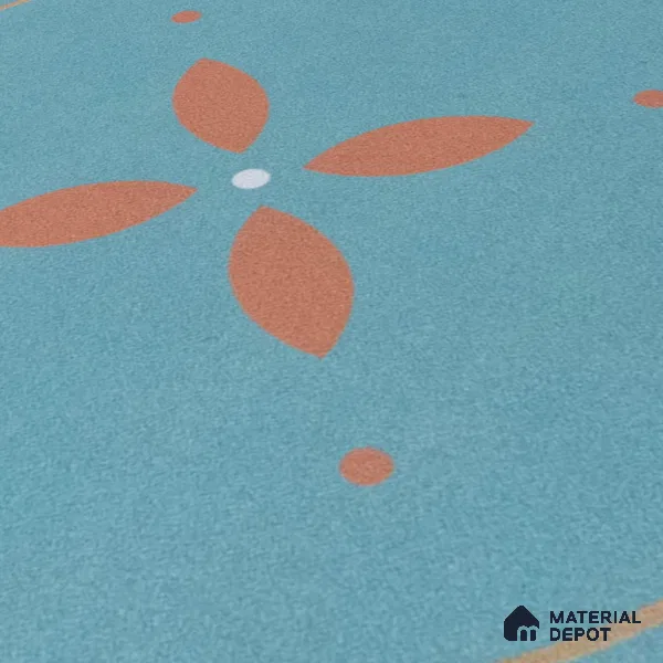 Subway Moroccan Wall & Floor Tile TL 05264 Cobalt Bloom 8 x 8 inch Vitrified Matte Finish - 8 mm | Suitable for Accent / Feature Walls, Bathroom, Kitchen Wall & Backsplashes | Please Expect a Slight Variation of Pattern (Sample)