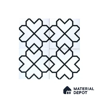 Subway Moroccan Wall & Floor Tile TL 05259 Crystal Spirts 8 x 8 inch Vitrified Matte Finish - 8 mm | Suitable for Accent / Feature Walls, Bathroom, Kitchen Wall & Backsplashes | Please Expect a Slight Variation of Pattern (Sample)
