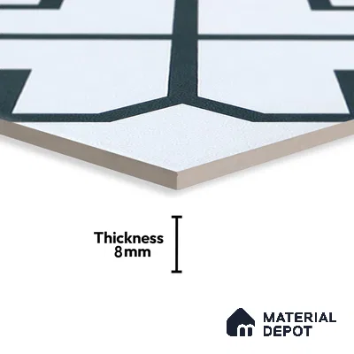 Subway Moroccan Wall & Floor Tile TL 05259 Crystal Spirts 8 x 8 inch Vitrified Matte Finish - 8 mm | Suitable for Accent / Feature Walls, Bathroom, Kitchen Wall & Backsplashes | Please Expect a Slight Variation of Pattern (Sample)
