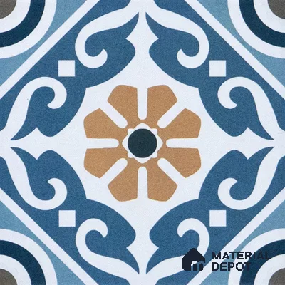 Subway Moroccan Wall & Floor Tile TL 05241 B Cuban Aspire Azul 8 x 8 inch Vitrified Matte Finish - 8 mm | Suitable for Accent / Feature Walls, Bathroom, Kitchen Wall & Backsplashes | Please Expect a Slight Variation of Pattern (Sample)