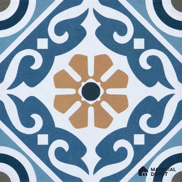 Subway Moroccan Wall & Floor Tile TL 05241 B Cuban Aspire Azul 8 x 8 inch Vitrified Matte Finish - 8 mm | Suitable for Accent / Feature Walls, Bathroom, Kitchen Wall & Backsplashes | Please Expect a Slight Variation of Pattern (Sample)