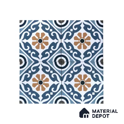 Subway Moroccan Wall & Floor Tile TL 05241 B Cuban Aspire Azul 8 x 8 inch Vitrified Matte Finish - 8 mm | Suitable for Accent / Feature Walls, Bathroom, Kitchen Wall & Backsplashes | Please Expect a Slight Variation of Pattern (Sample)