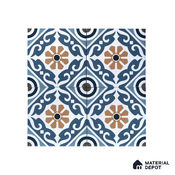 Subway Moroccan Wall & Floor Tile TL 05241 B Cuban Aspire Azul 8 x 8 inch Vitrified Matte Finish - 8 mm | Suitable for Accent / Feature Walls, Bathroom, Kitchen Wall & Backsplashes | Please Expect a Slight Variation of Pattern (Sample)