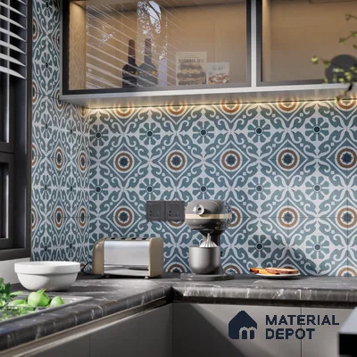 Subway Moroccan Wall & Floor Tile TL 05241 Cuban Aspire Ash 8 x 8 inch Vitrified Matte Finish - 8 mm | Suitable for Accent / Feature Walls, Bathroom, Kitchen Wall & Backsplashes | Please Expect a Slight Variation of Pattern (Sample)