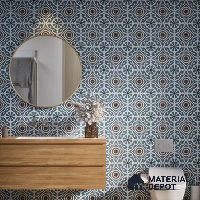 Subway Moroccan Wall & Floor Tile TL 05241 Cuban Aspire Ash 8 x 8 inch Vitrified Matte Finish - 8 mm | Suitable for Accent / Feature Walls, Bathroom, Kitchen Wall & Backsplashes | Please Expect a Slight Variation of Pattern (Sample)
