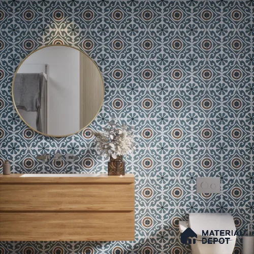 Subway Moroccan Wall & Floor Tile TL 05241 Cuban Aspire Ash 8 x 8 inch Vitrified Matte Finish - 8 mm | Suitable for Accent / Feature Walls, Bathroom, Kitchen Wall & Backsplashes | Please Expect a Slight Variation of Pattern