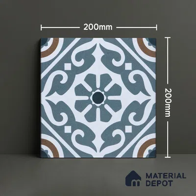 Subway Moroccan Wall & Floor Tile TL 05241 Cuban Aspire Ash 8 x 8 inch Vitrified Matte Finish - 8 mm | Suitable for Accent / Feature Walls, Bathroom, Kitchen Wall & Backsplashes | Please Expect a Slight Variation of Pattern (Sample)