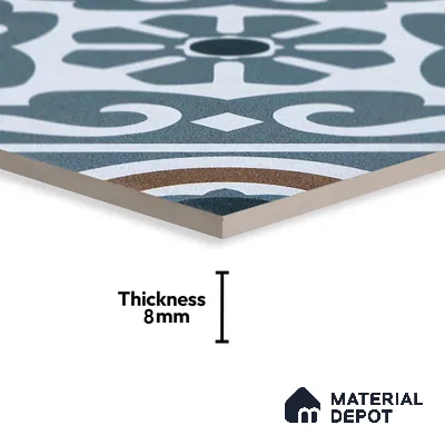 Subway Moroccan Wall & Floor Tile TL 05241 Cuban Aspire Ash 8 x 8 inch Vitrified Matte Finish - 8 mm | Suitable for Accent / Feature Walls, Bathroom, Kitchen Wall & Backsplashes | Please Expect a Slight Variation of Pattern (Sample)