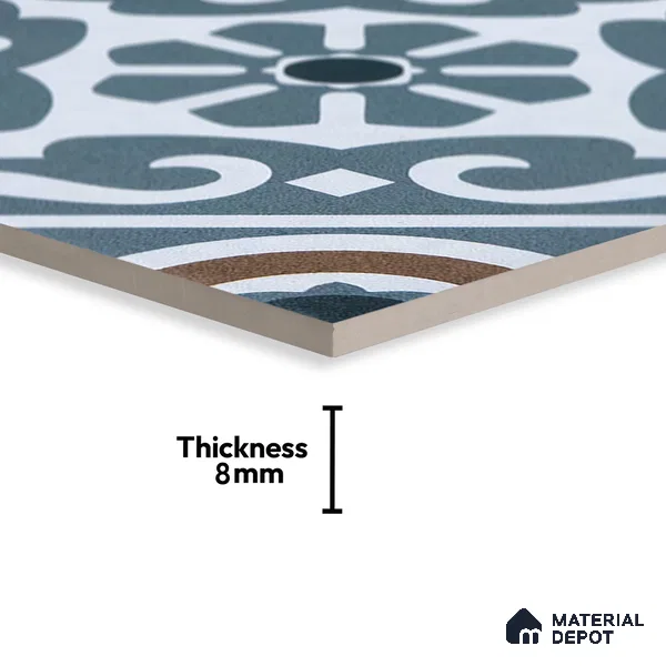Subway Moroccan Wall & Floor Tile TL 05241 Cuban Aspire Ash 8 x 8 inch Vitrified Matte Finish - 8 mm | Suitable for Accent / Feature Walls, Bathroom, Kitchen Wall & Backsplashes | Please Expect a Slight Variation of Pattern (Sample)